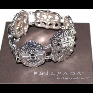 Silpada 7” Storybook .925 Sterling Silver Bracelet